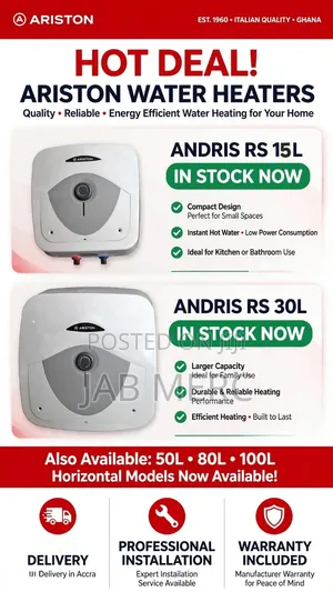 Instant Water Heater 30L Ariston Made in Italy