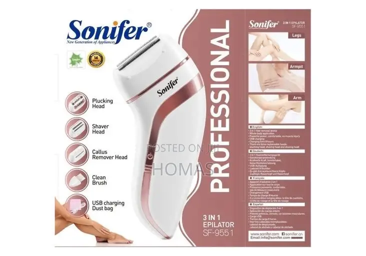 Sonifer Epilator 3 in 1