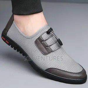 VEOUNDK Men's Breathable Mesh Shoes - Gray