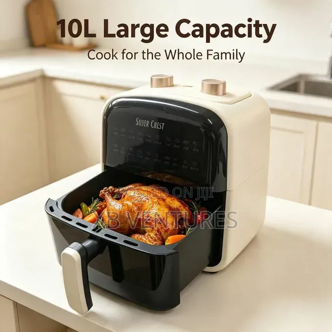 Silver CREST 10 Litre Digital Air Fryer Oil Free Multifunctional Cook