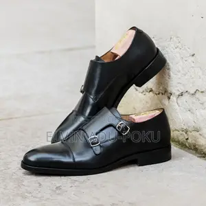 Executive Patent Black Double Strap Casual Loafer