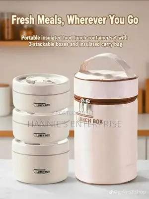 Portable Insulated Food Container Set