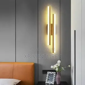 Gold 48CM Three-Color Light Minimalist Wall Lamp Acrylic Strip Light
