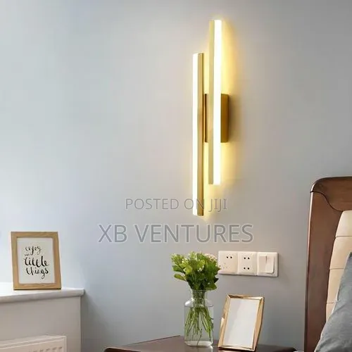 Gold 48CM Three-Color Light Minimalist Wall Lamp Acrylic Strip Light