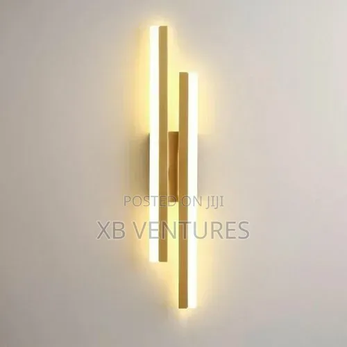 Gold 48CM Three-Color Light Minimalist Wall Lamp Acrylic Strip Light