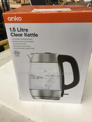 Anko 1.5lit Glass Kettle