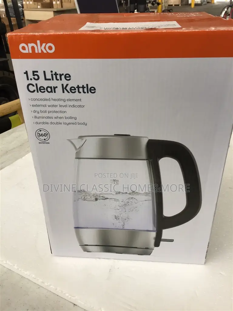 Anko 1.5lit Glass Kettle