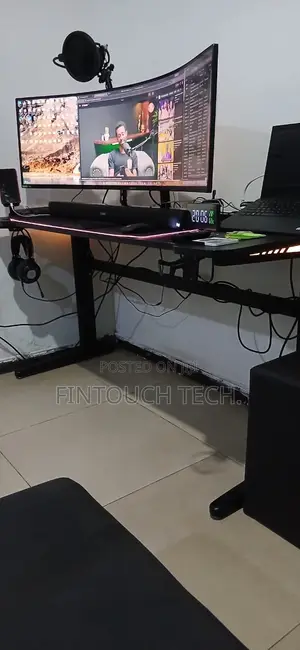 Durable Gaming Desk With RGB Light for Your Office or Home