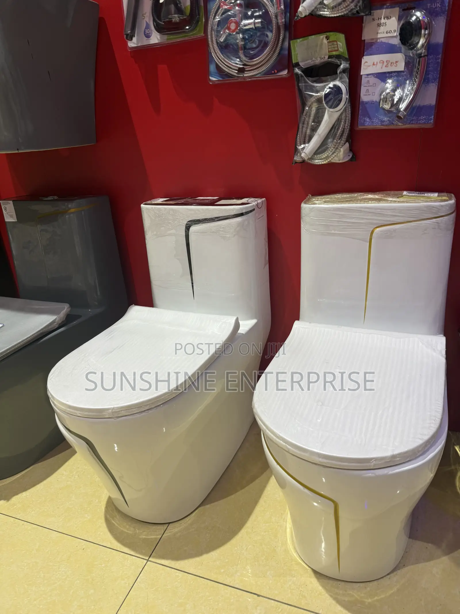 Luxury White and Gold Water Closet