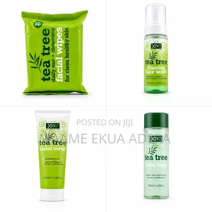 Tea Tree Facial Set - Scrub, Face Wash, Toner, Wipe