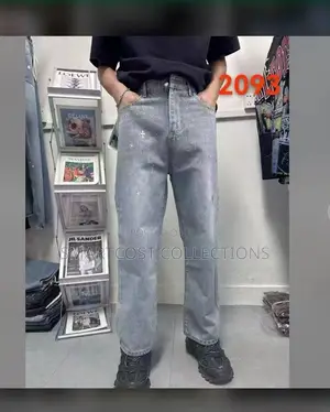 Rhinestone Cross Baggy Denim Jeans
