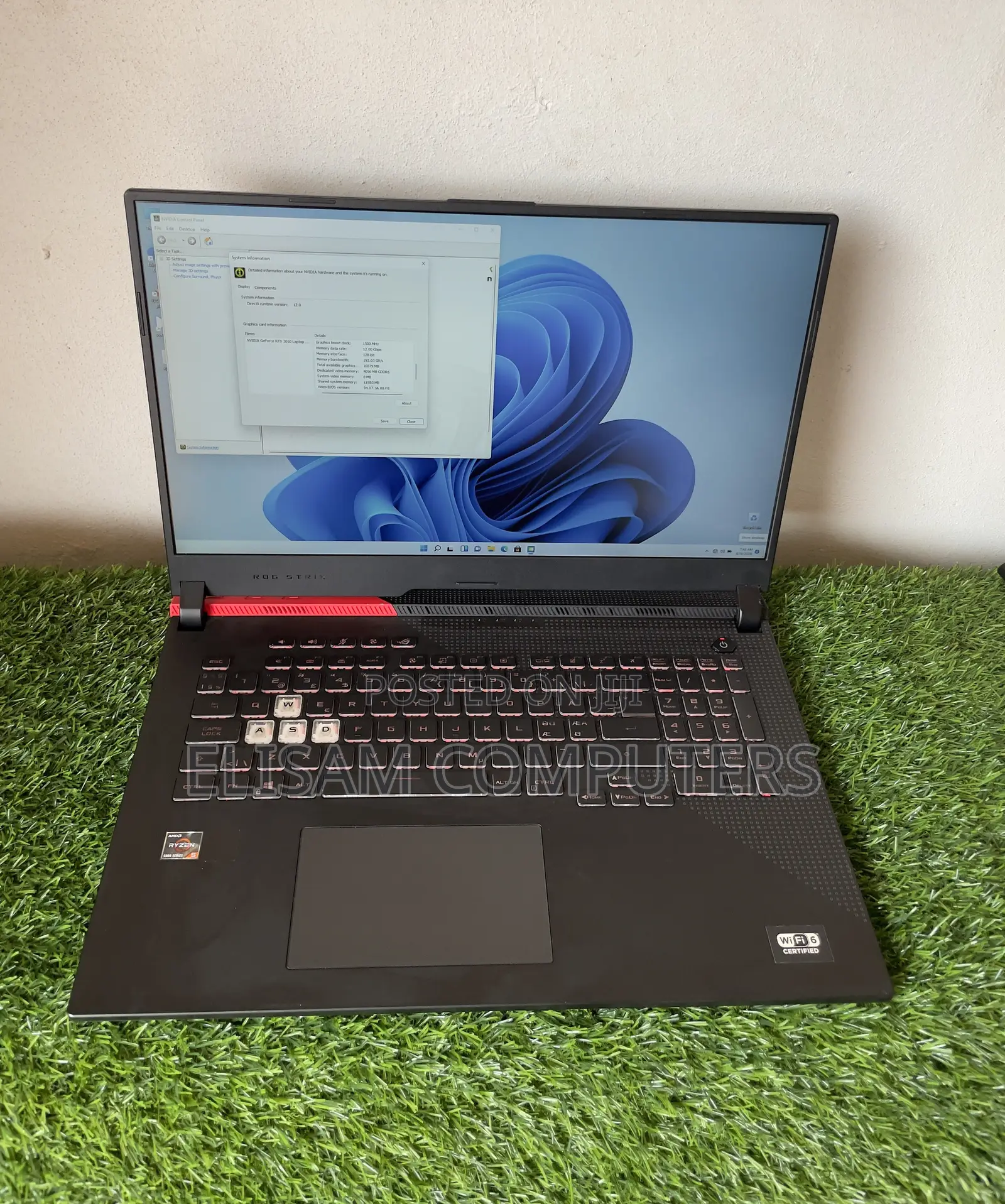 Laptop Asus ROG Strix G17 24GB AMD Ryzen 5 SSD 512GB
