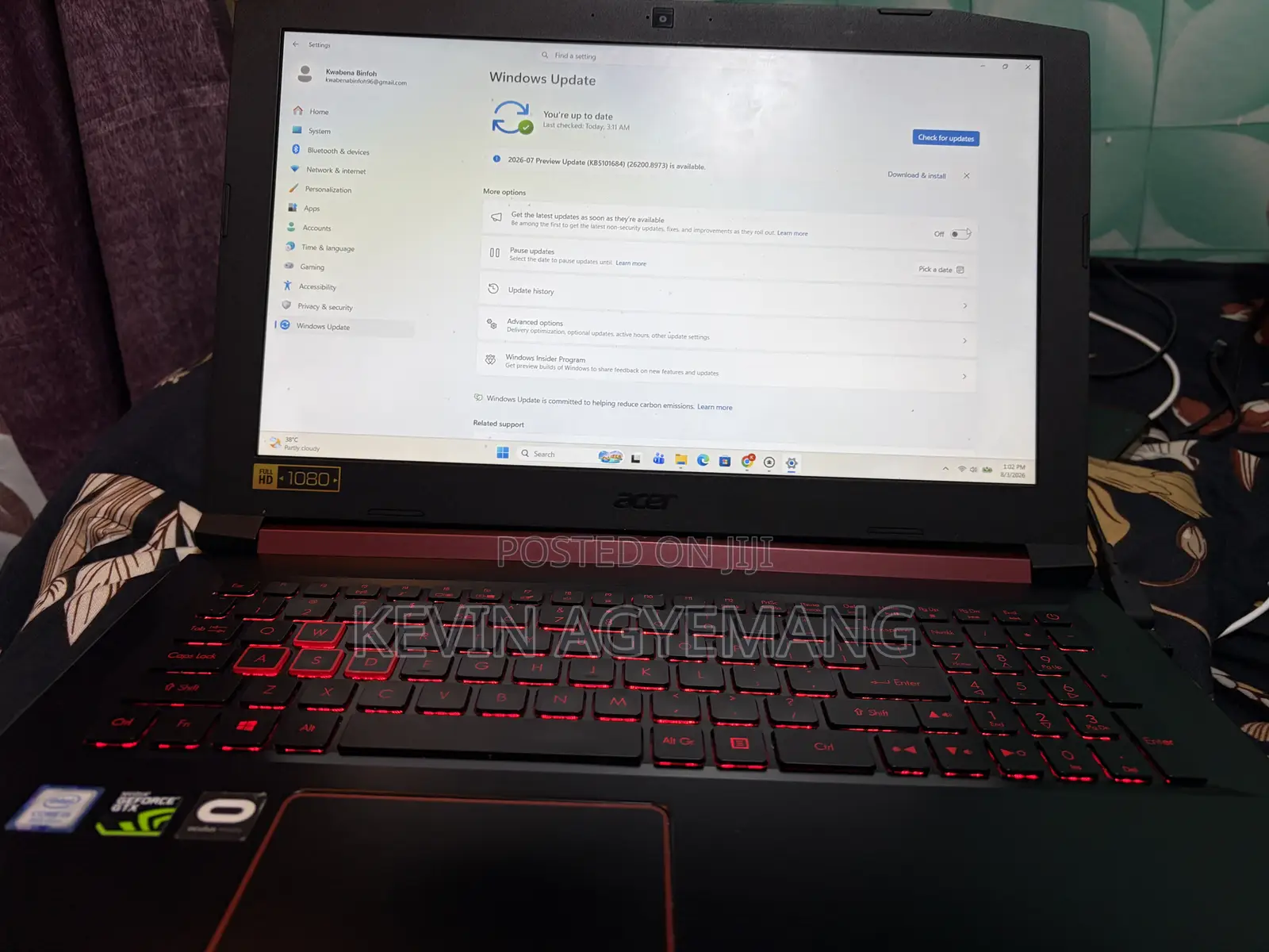 Laptop Acer Nitro 5 24GB Intel Core i5 SSD 1T