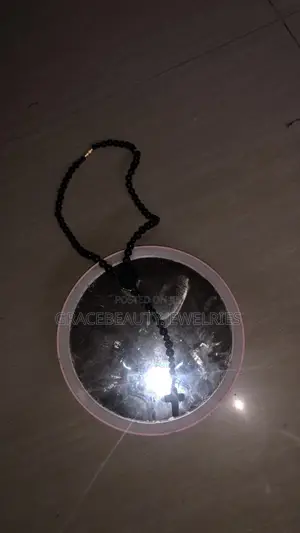 Beaded Black Cross Necklace