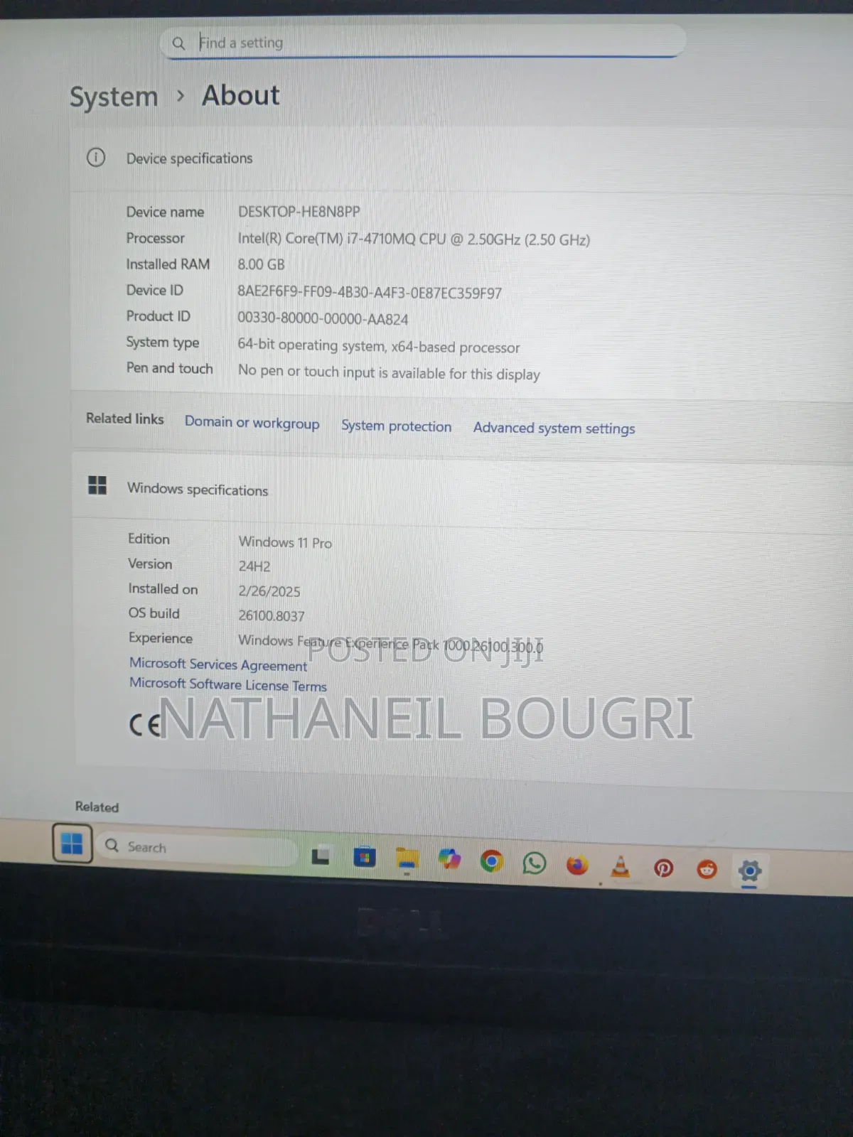 Laptop Dell Latitude 7480 8GB Intel Core i7 SSD 256GB