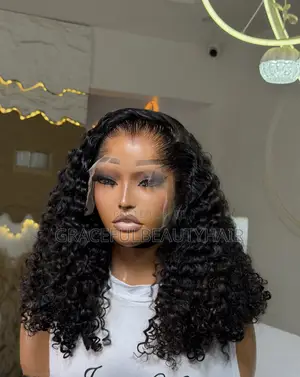 14 Inches Super Super Double Drawn Pixie Curls Frontal Unit