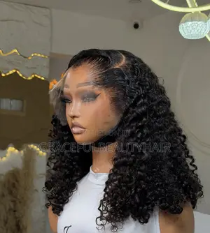 14 Inches Super Super Double Drawn Pixie Curls Frontal Unit