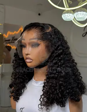 14 Inches Super Super Double Drawn Pixie Curls Frontal Unit