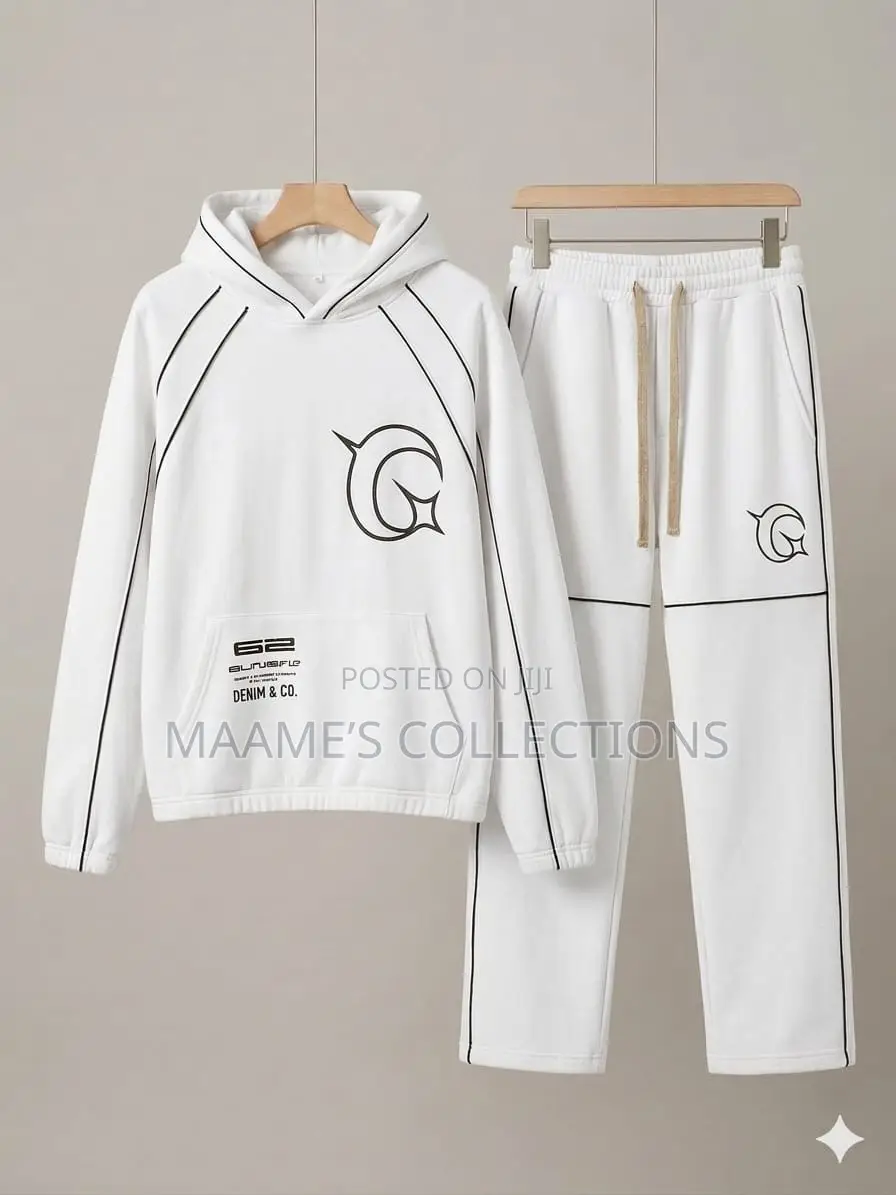 Men’s Graphic Hoodies Tracksuit Set – 2-Piece