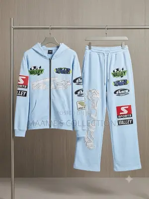 Men’s Graphic Hoodies Tracksuit Set – 2-Piece