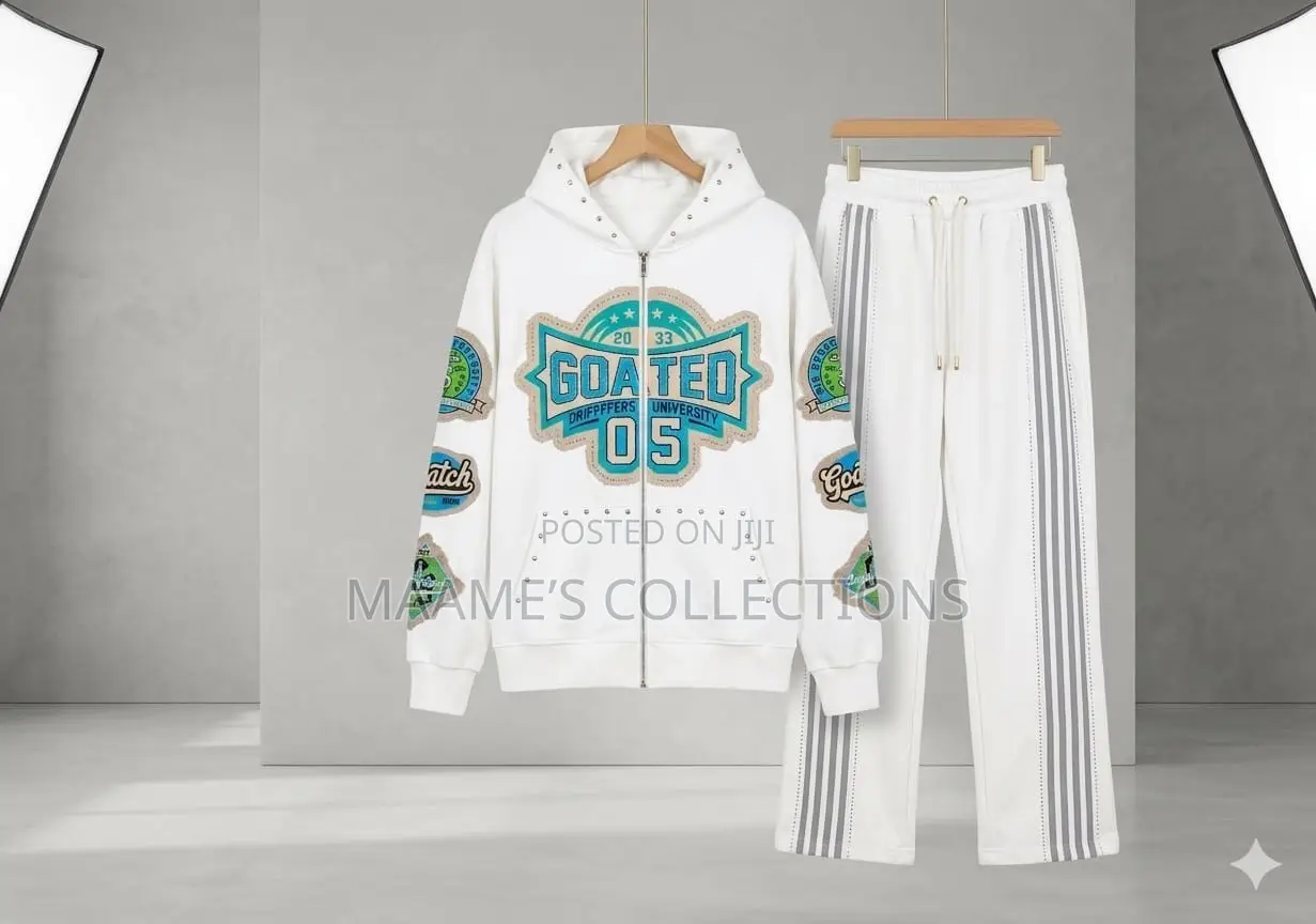 Men’s Graphic Hoodies Tracksuit Set – 2-Piece