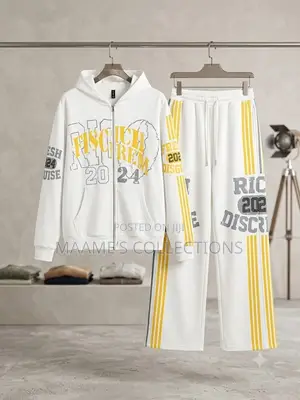 Men’s Graphic Hoodies Tracksuit Set – 2-Piece