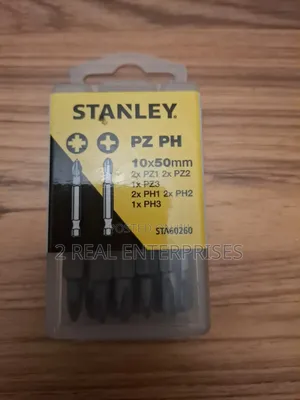 10-Piece Set of Stanley 50mm PZ/PH Screwdriver Bits Model: STA60260