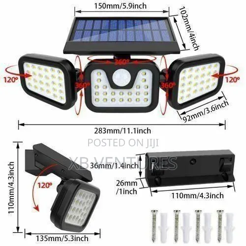 3 Modes PIR Motion Sensor Outdoor LED Solar Light