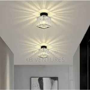 Crystal Glass LED Ceiling Light in Modern Nordic Design