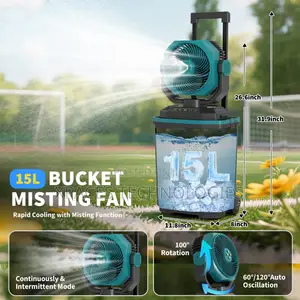 15L Rechargeable 20000mAh Battery, Mist Cooling Fan , Indoor/ Outdoor