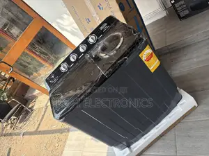 A Black Modern Designed Zara 13kg Twin Tub Washing Machine