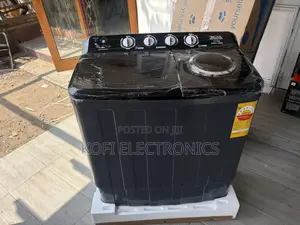 A Black Modern Designed Zara 13kg Twin Tub Washing Machine