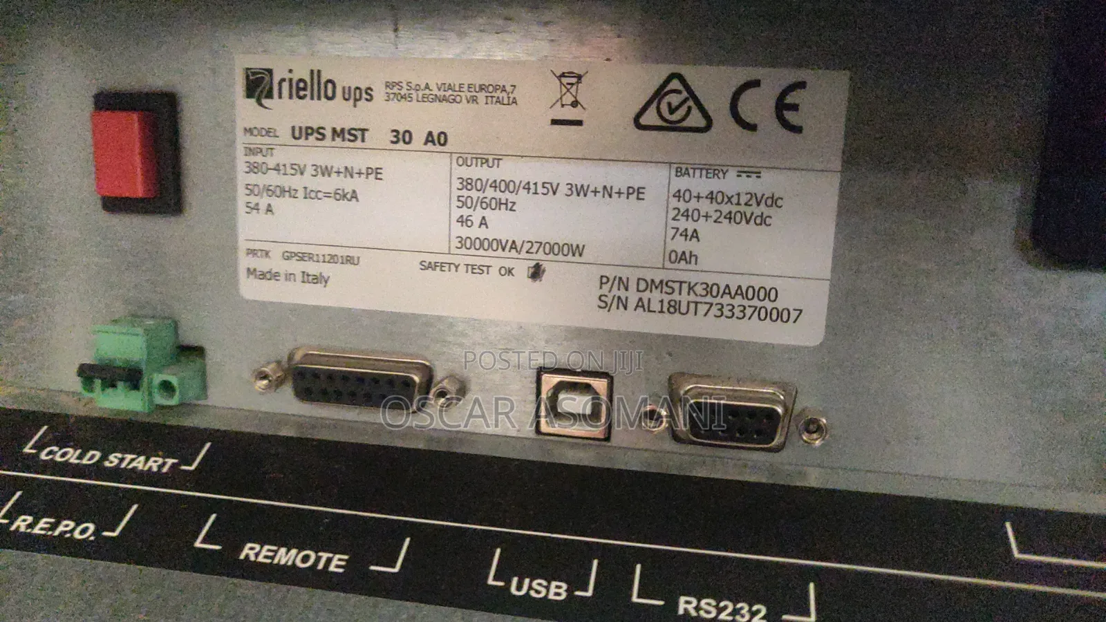 Riello 30kva UPS