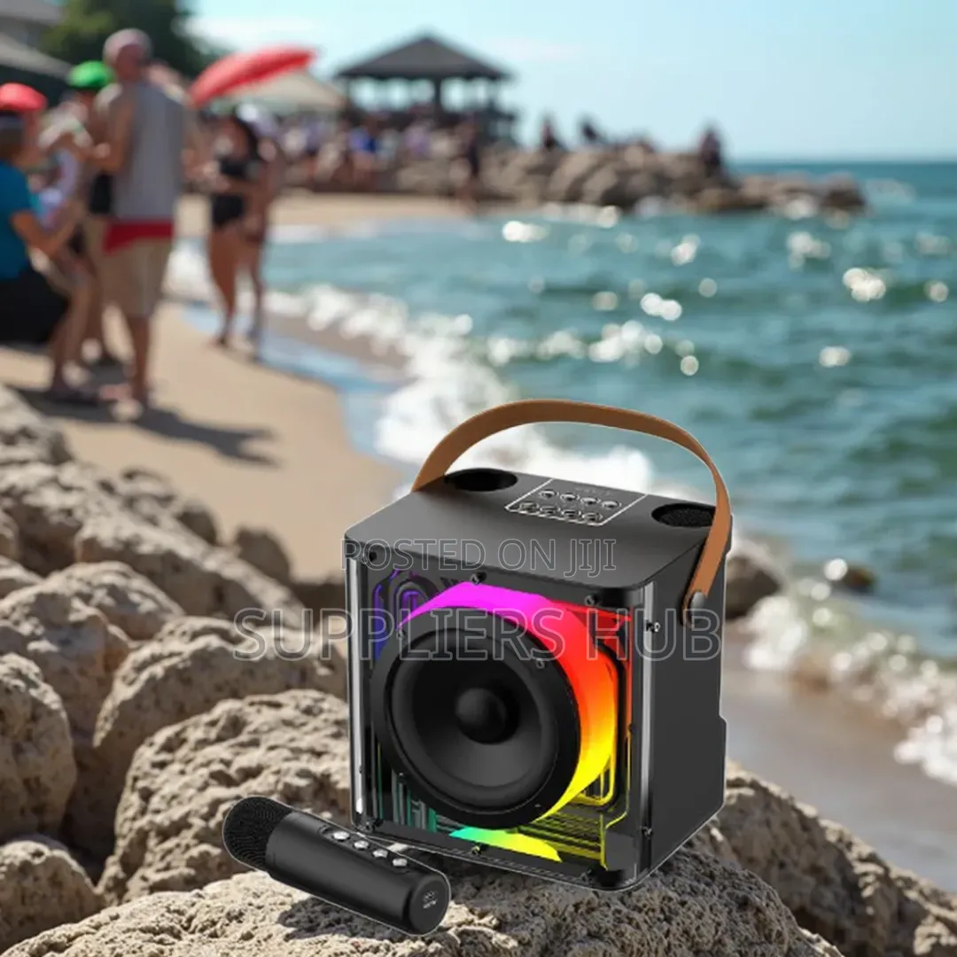Portable Bluetooth Karaoke Speaker Machine With 2-Wireless Microphones