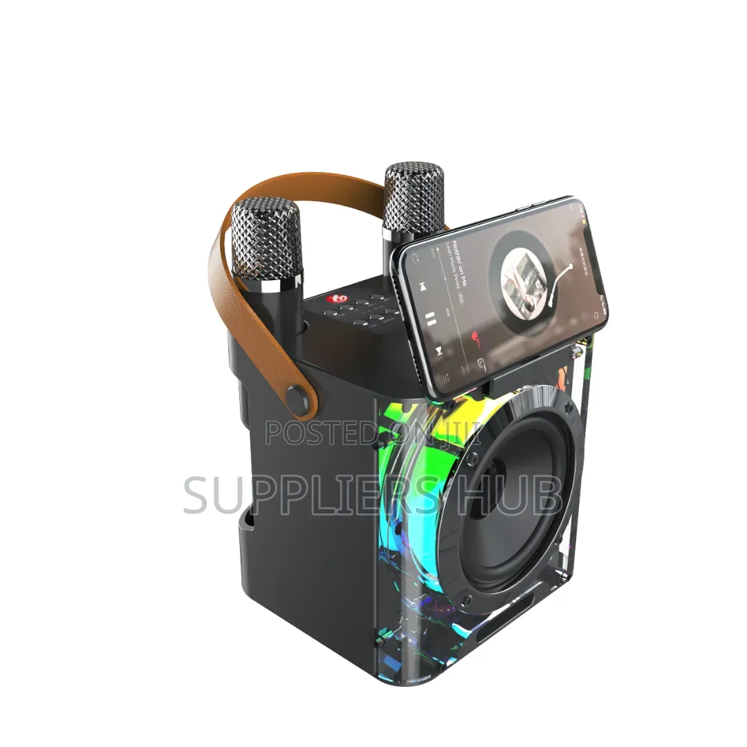 Portable Bluetooth Karaoke Speaker Machine With 2-Wireless Microphones