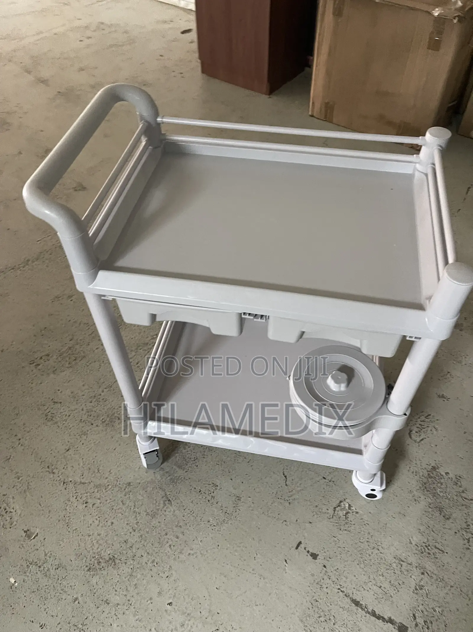 Medical Trolley 2 Steps With Drawer