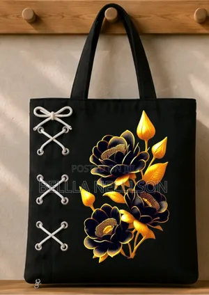 Floral Laced Tote Bags