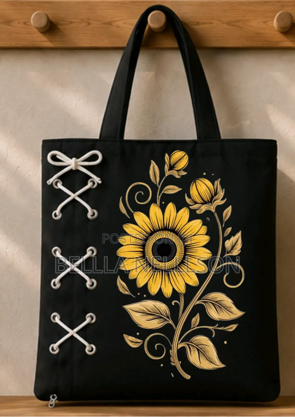 Floral Laced Tote Bags
