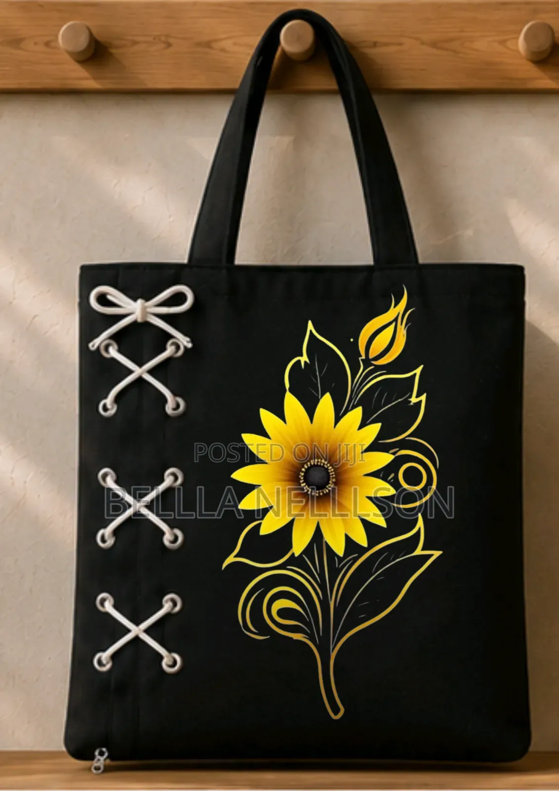 Floral Laced Tote Bags