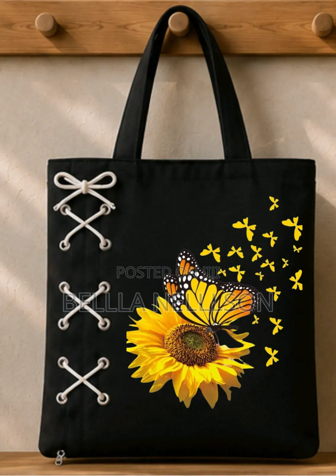 Floral Laced Tote Bags