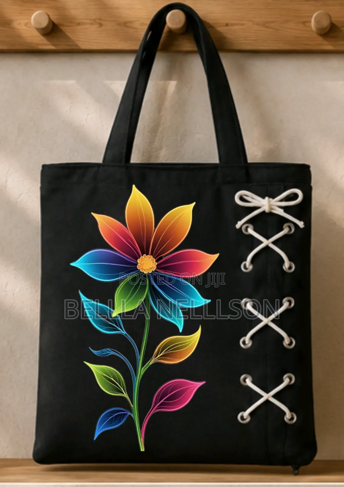 Floral Laced Tote Bags