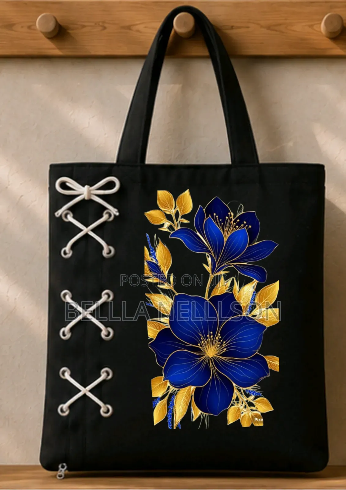 Floral Laced Tote Bags
