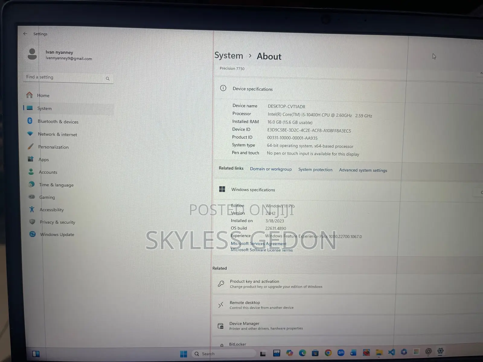 Laptop Dell Precision 7750 16GB Intel Core i5 SSD 512GB