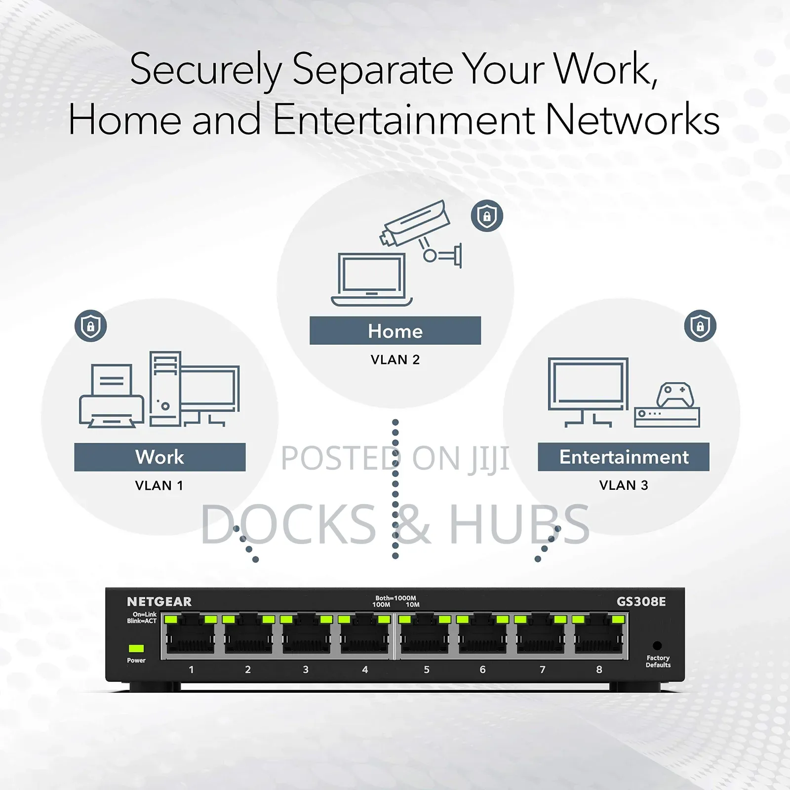 NetGear 8-Port Gigabit Smart Ethernet Plus Switch (GS308E)