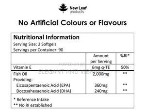 Omega 3 Fish Oil, 2000mg With EPA and DHA
