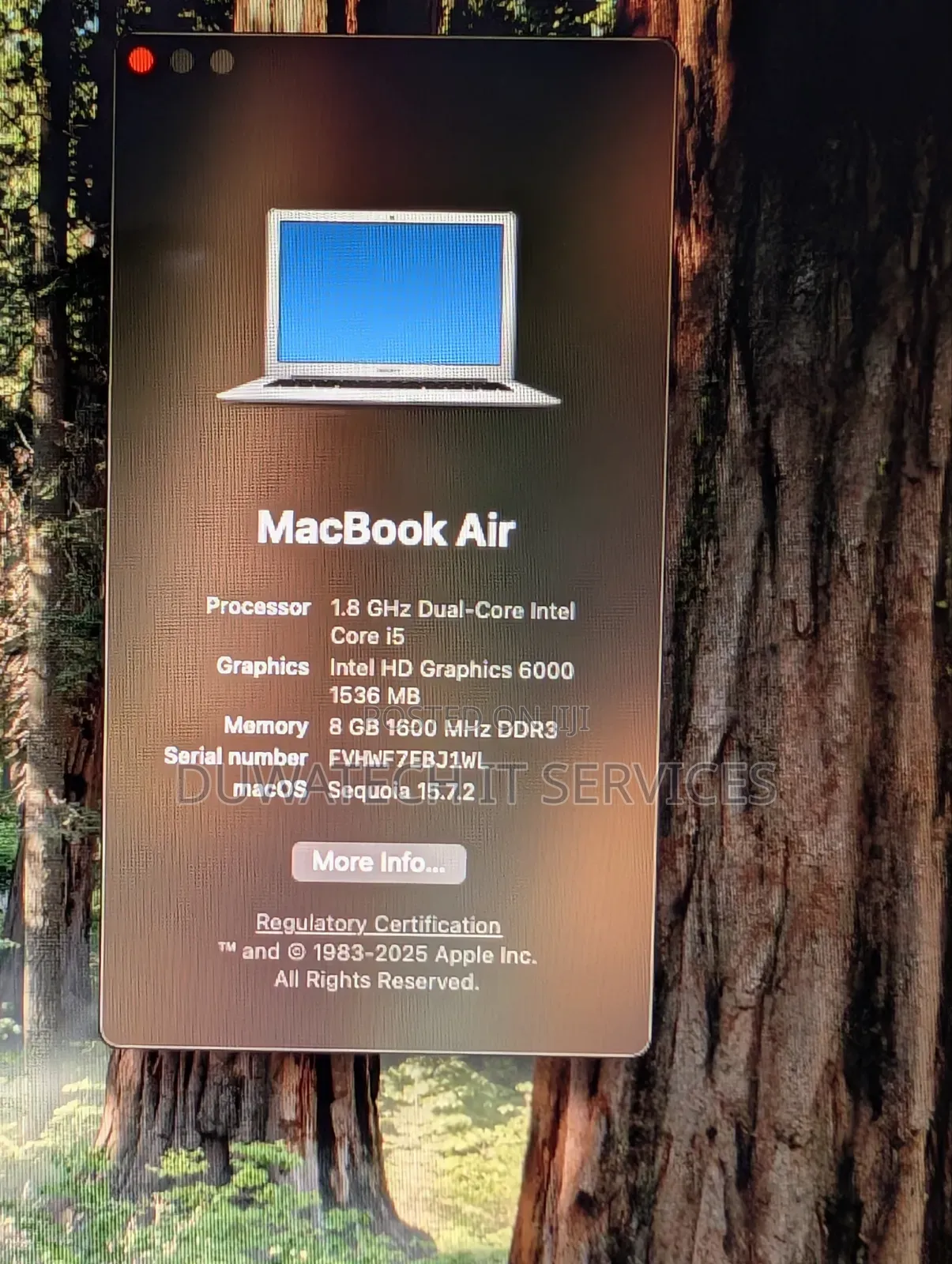 Laptop Apple MacBook Air 2017 8GB Intel Core i5 SSD 256GB
