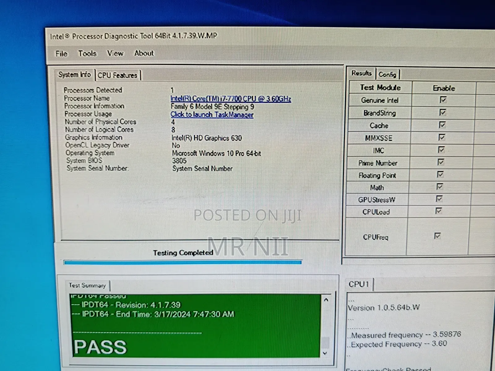 7th Generation I7 7700 CPU