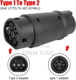 Type 1 to Type 2 EV Charging Adapter (SAE J1772 to IEC 62196-2)