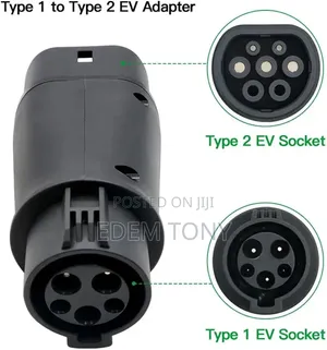 Type 1 to Type 2 EV Charging Adapter (SAE J1772 to IEC 62196-2)
