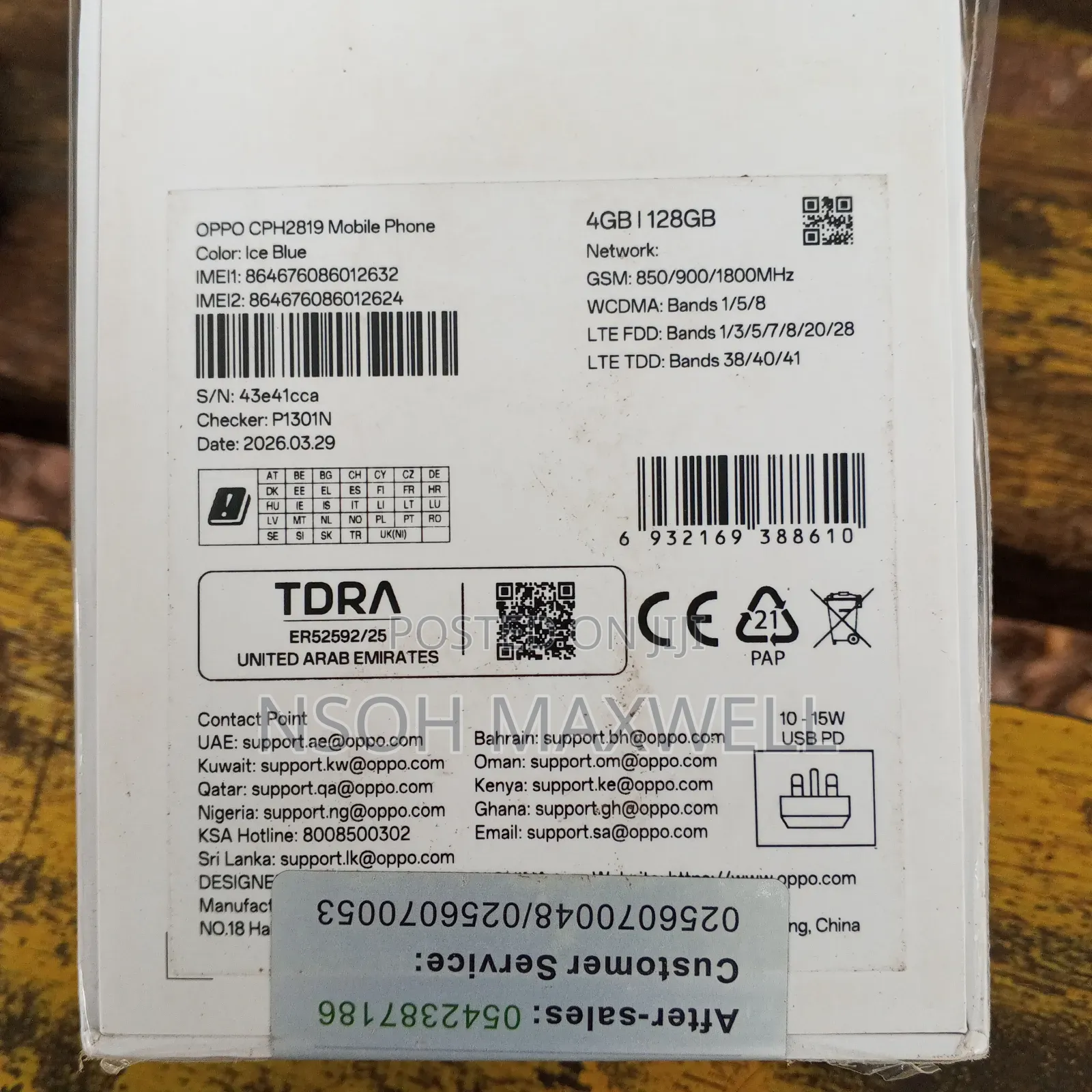 New Oppo A6x 128 GB Blue